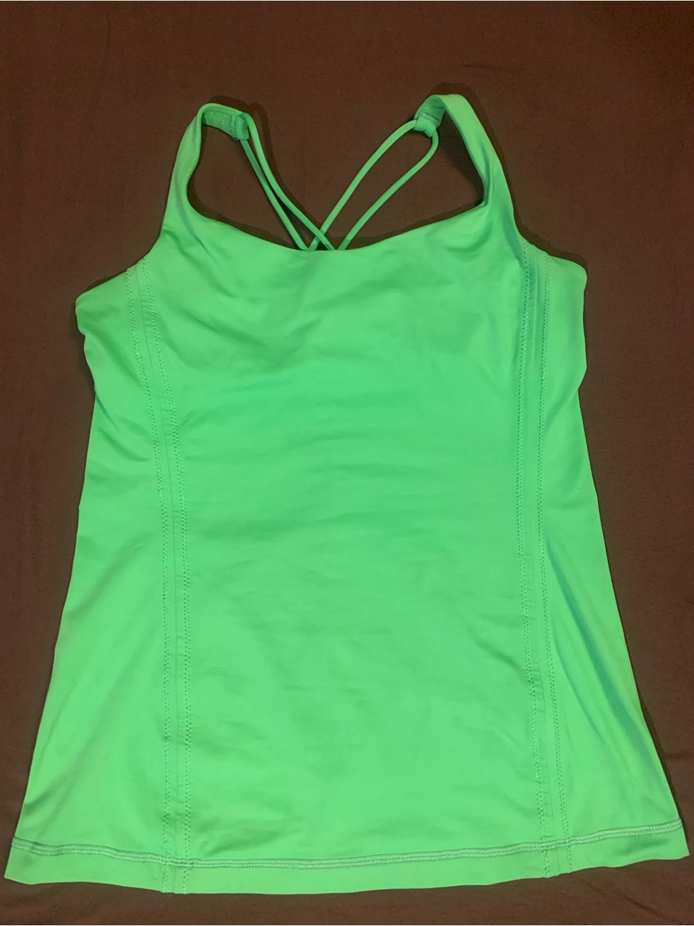 LuLuLemon Lime Green Criss-Cross Tank